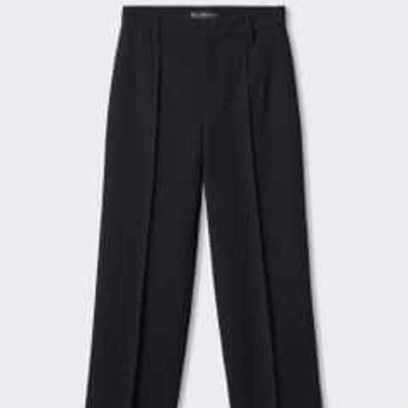 Mango Straight Trousers with Openings Black - Size 2 - Picture 6 of 7